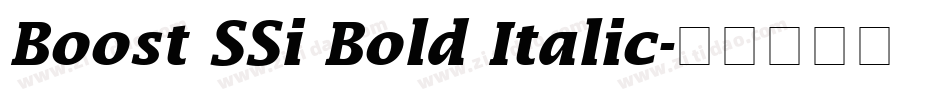 Boost SSi Bold Italic字体转换
